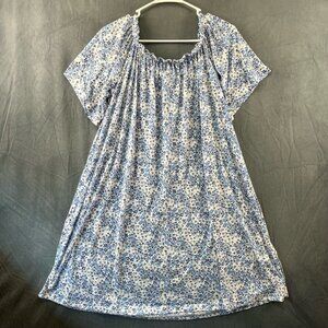 Oversized Wide Neck Cottage Floral Flowy Y2k Loose Fit Midi Dress H&M Size Small